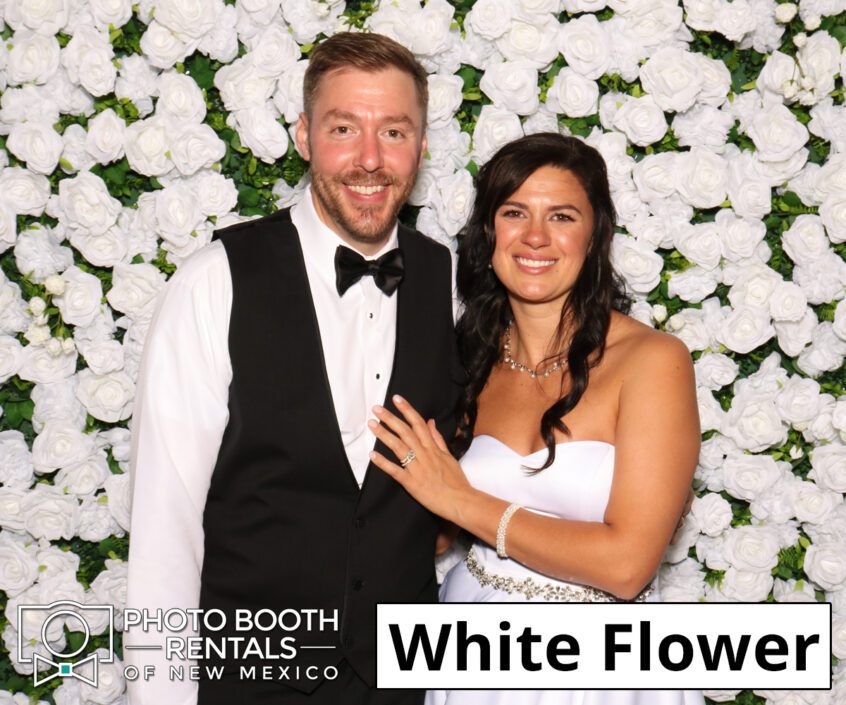 White Flower Wall Photobooth Background